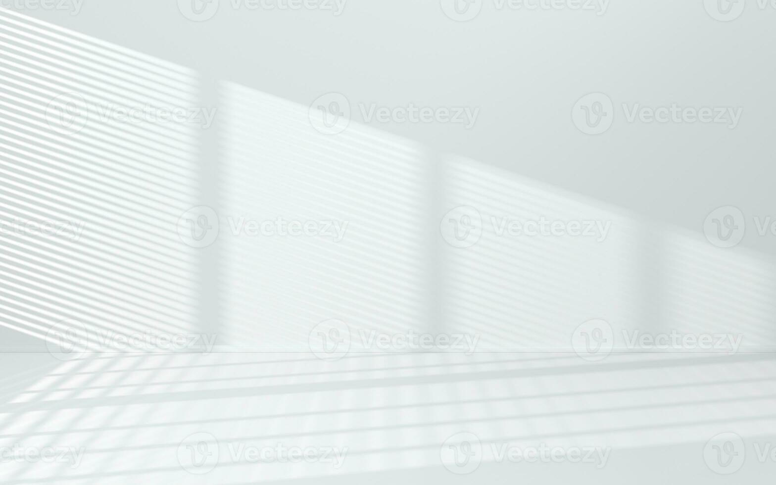 vacío habitación con blanco fondo, 3d representación. foto