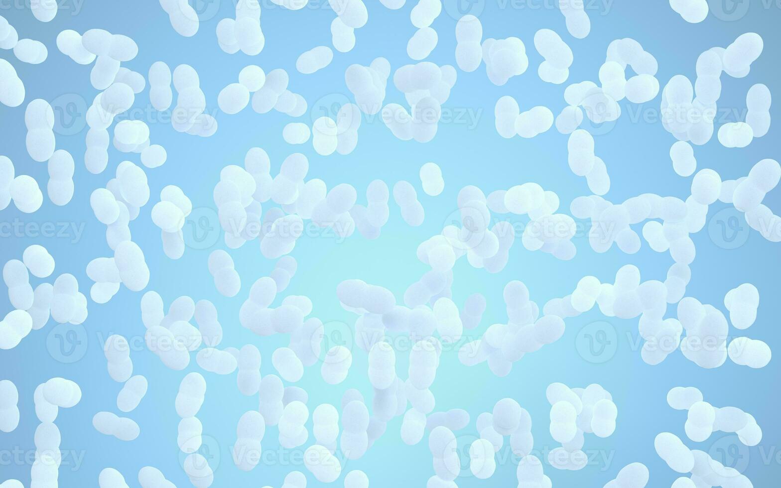 Large groups of germs with white background, 3d rendering. photo