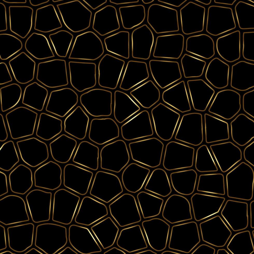 Vector image of a black background with a golden mesh over it. Art deco style. EPS 10