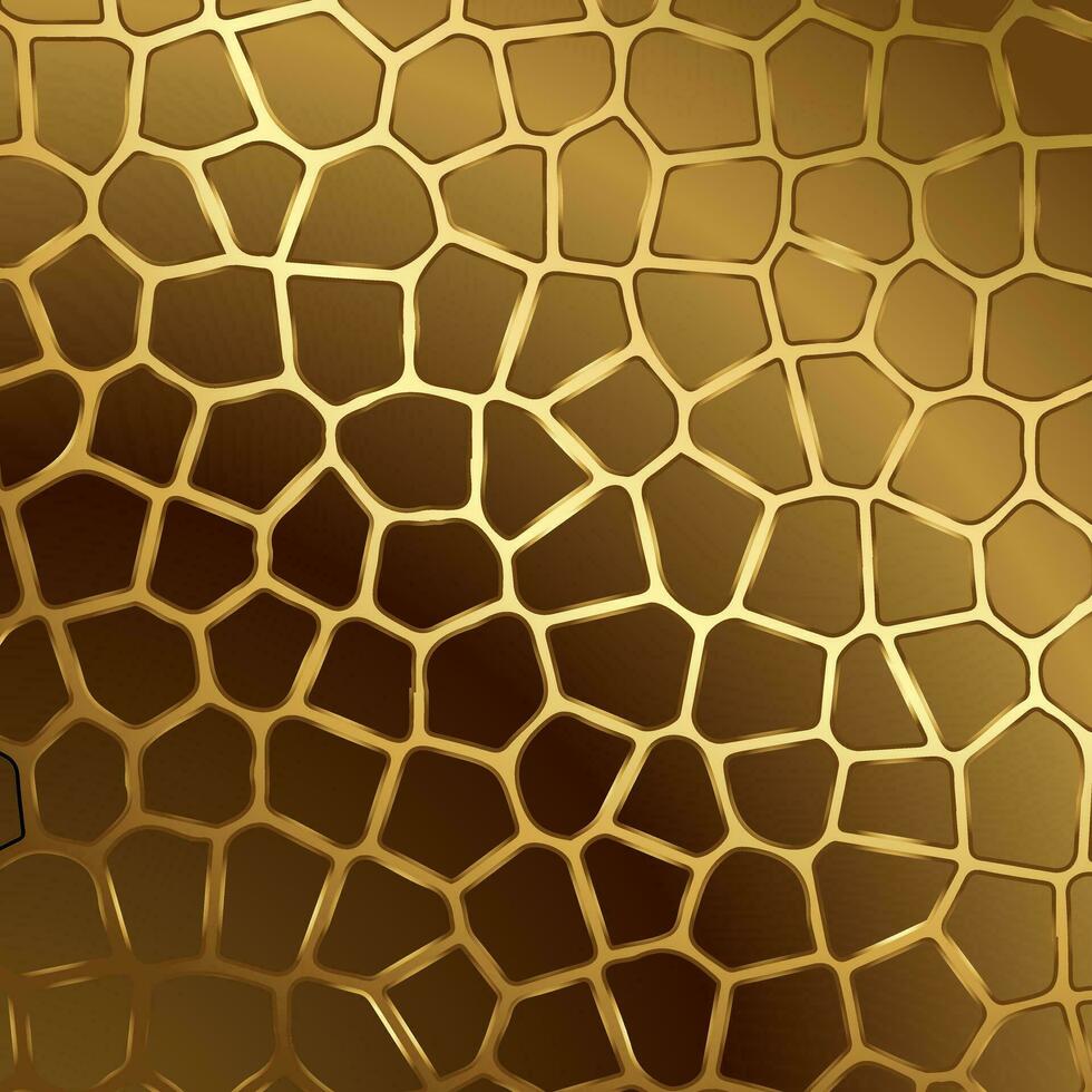 Vector image of a black background with a golden mesh over it. Art deco style. EPS 10
