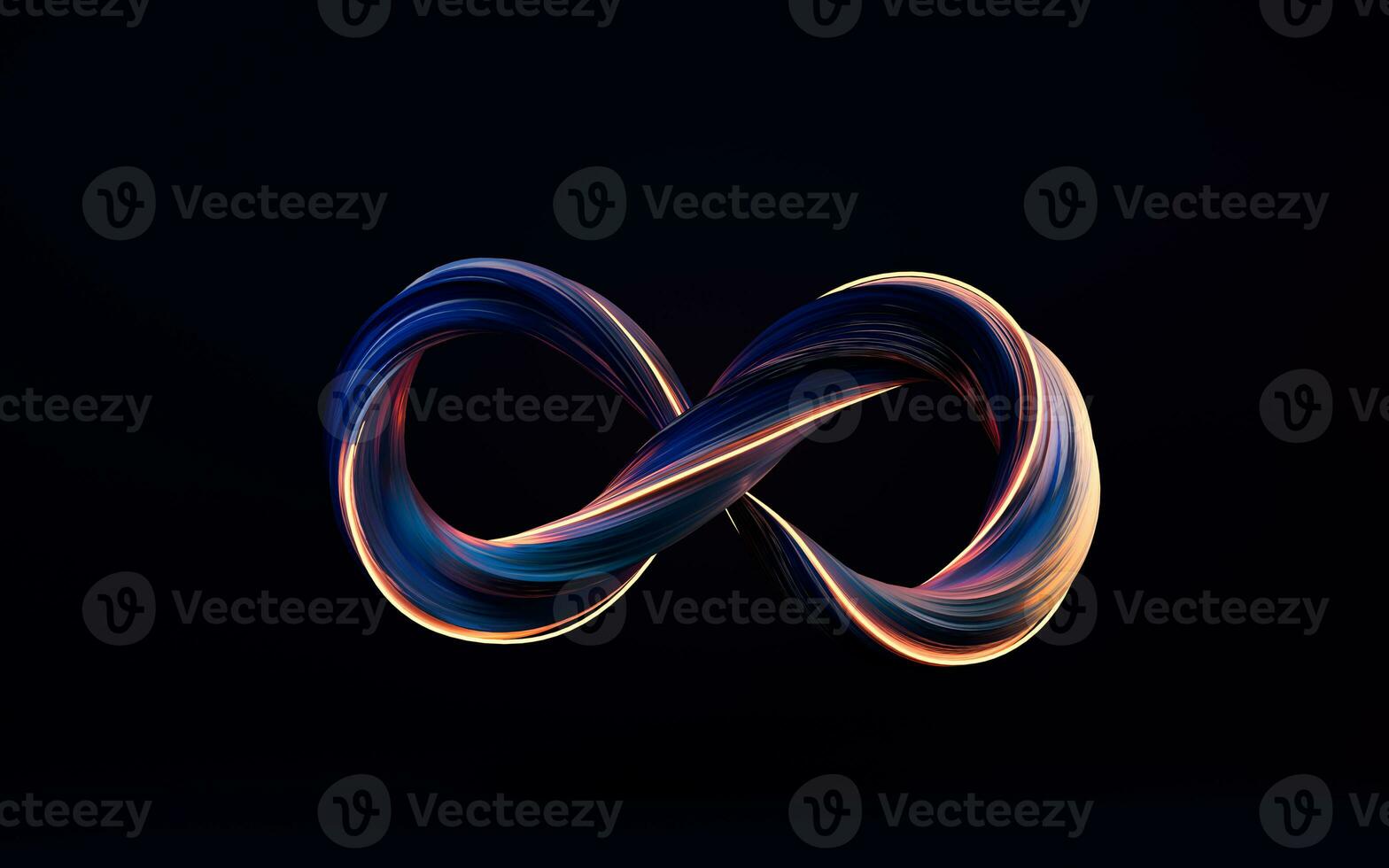 Abstract curve line, Mobius belt, 3d rendering. photo