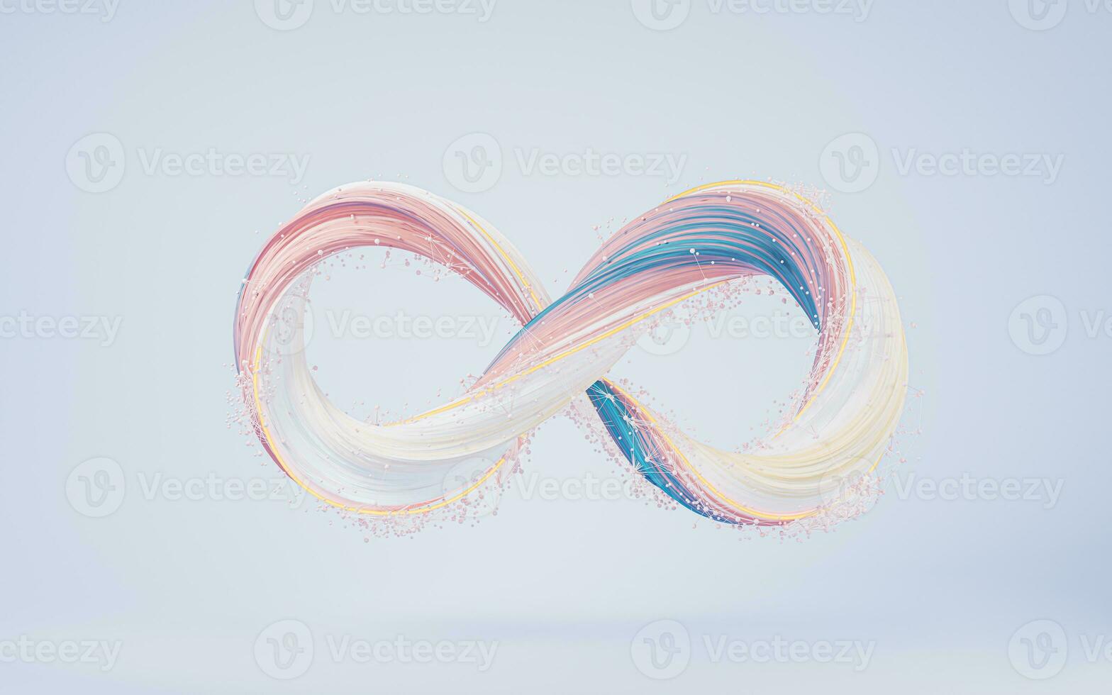 Abstract curve line, Mobius belt, 3d rendering. photo