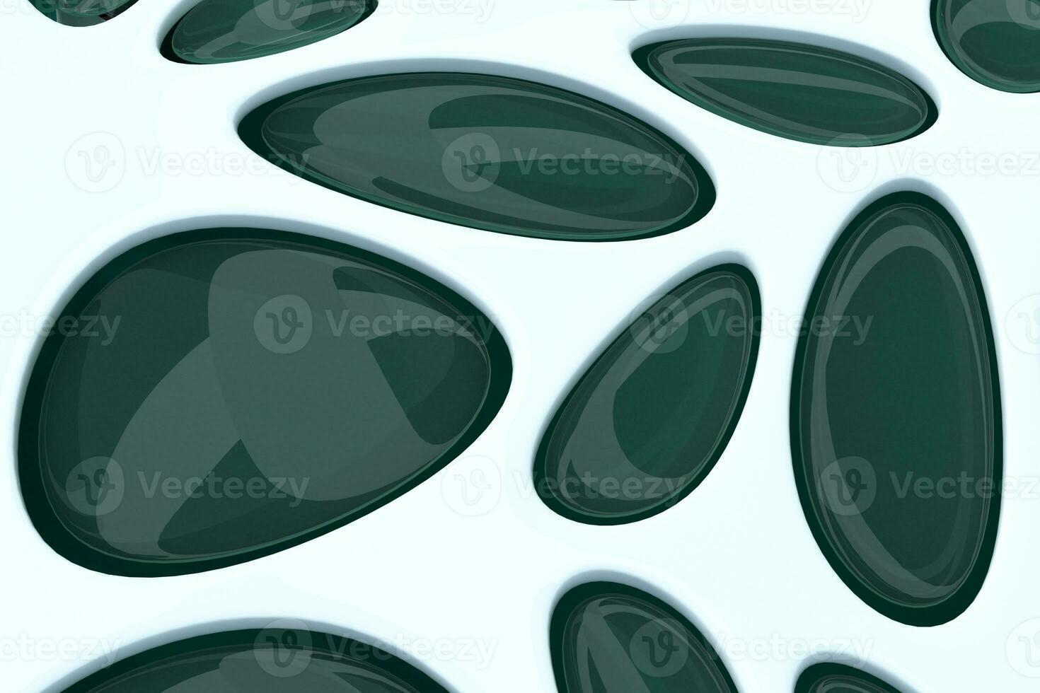 Organic green gems background, 3d rendering. photo