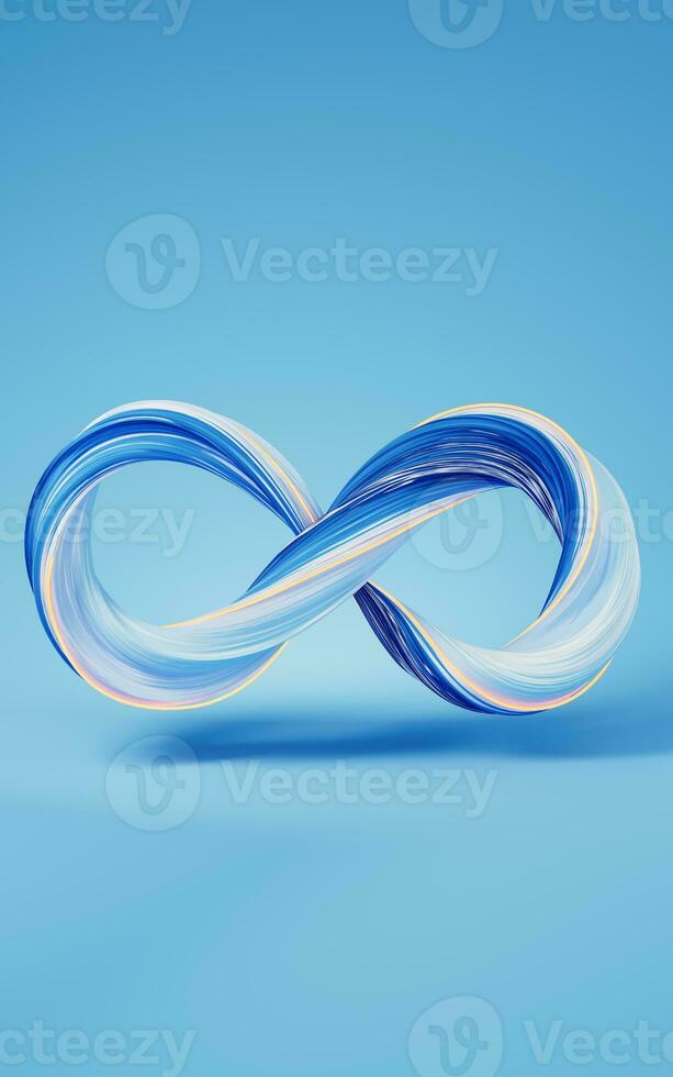 Abstract curve line, Mobius belt, 3d rendering. photo