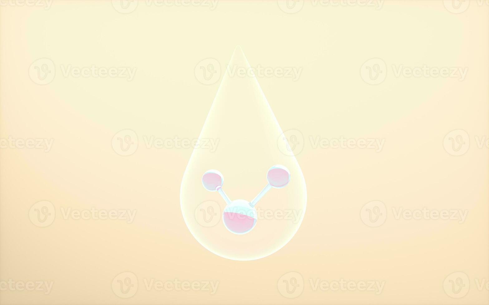 Essence and molecule, treatment and medicine, 3d rendering. photo