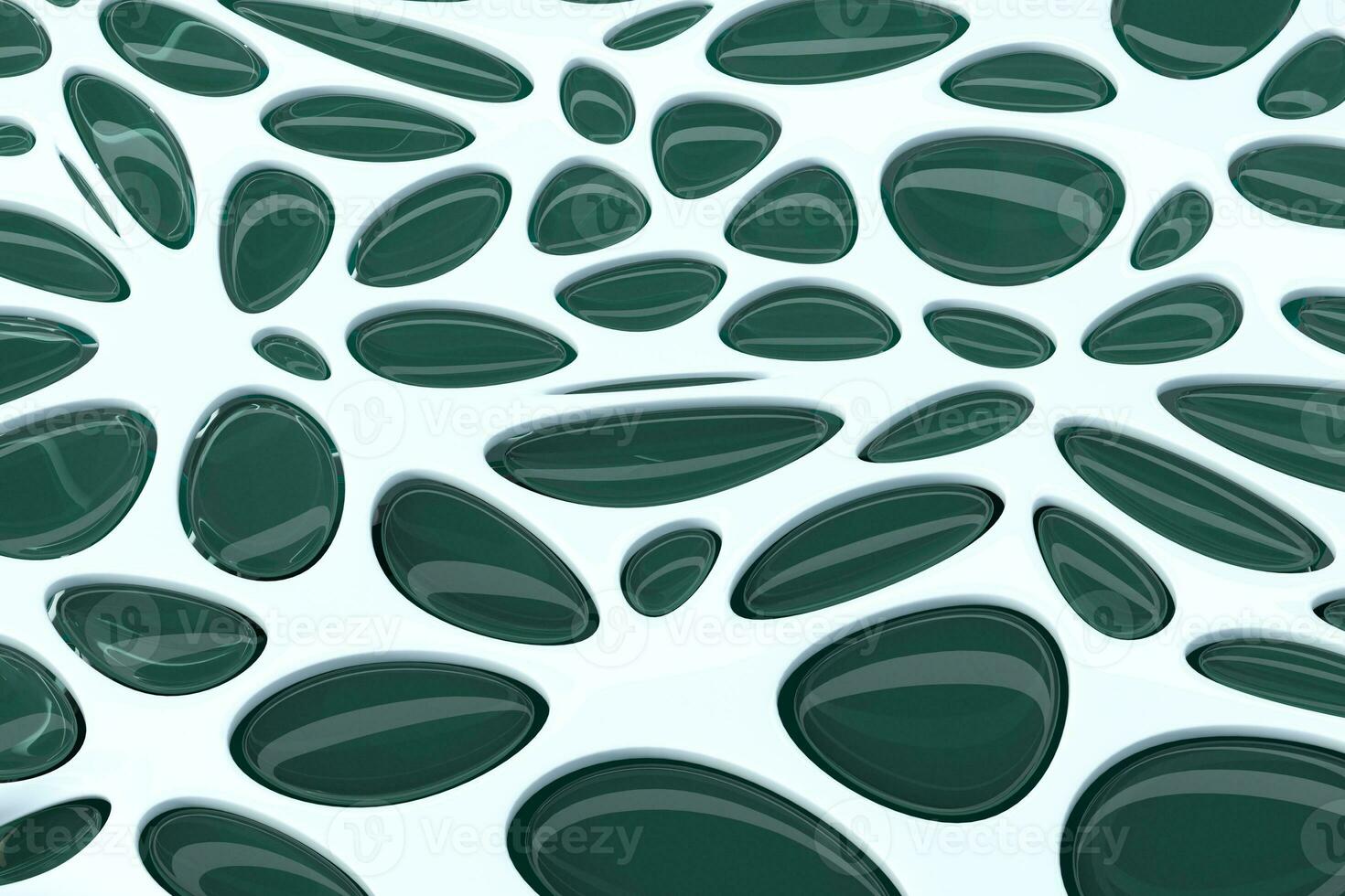 Organic green gems background, 3d rendering. photo