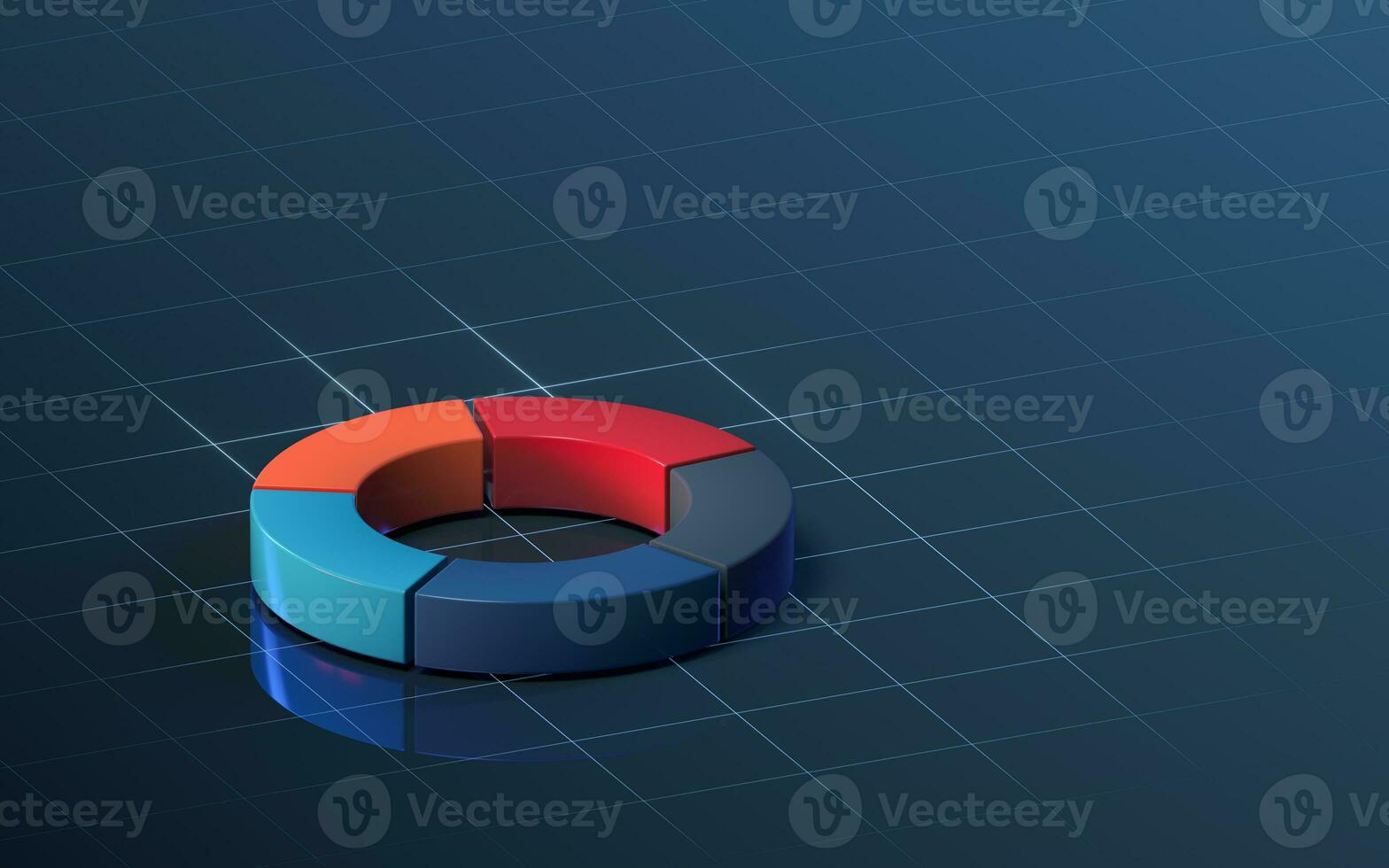 anillo grafico y datos análisis, 3d representación. foto