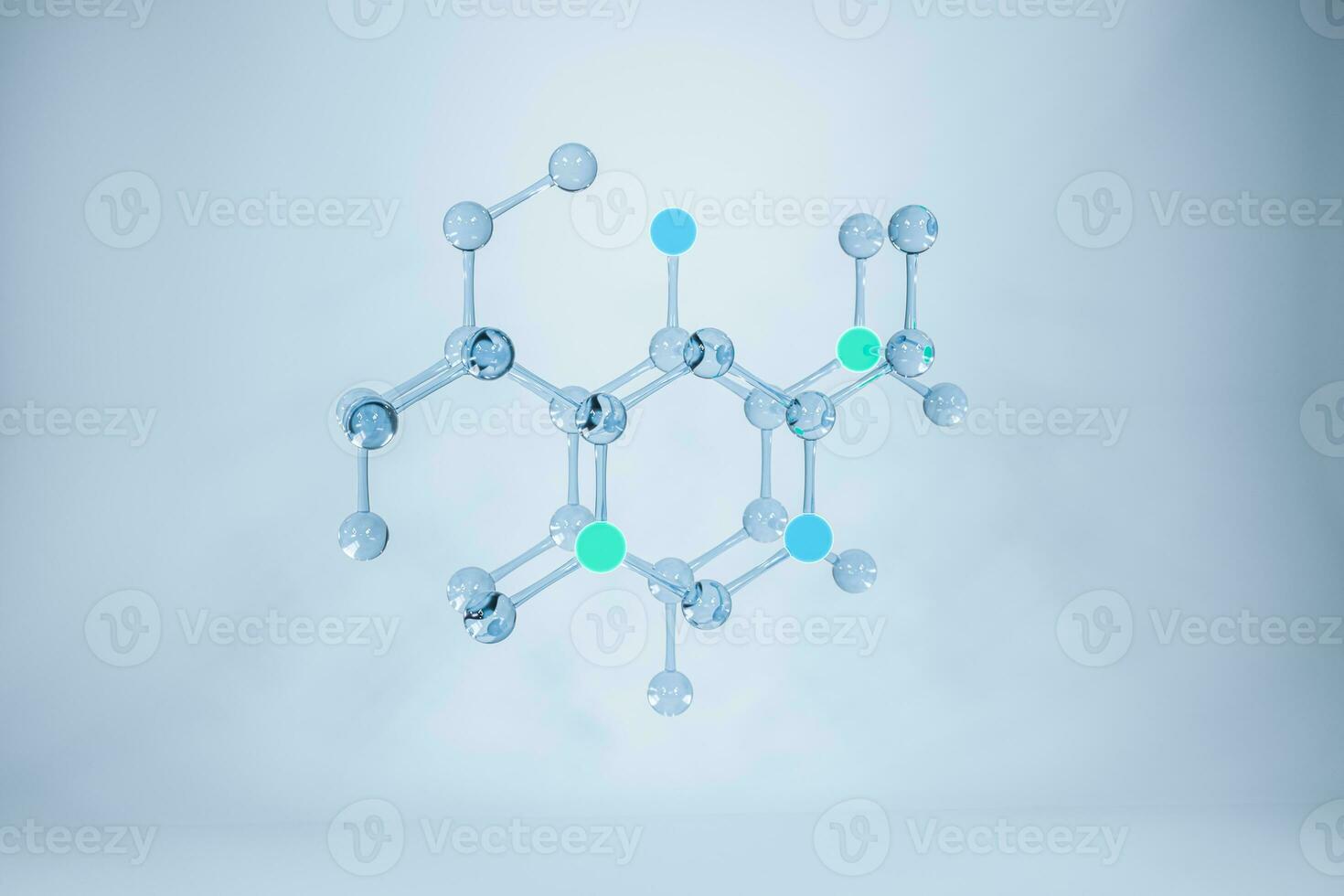 Molecules and biology, biological concept, 3d rendering. photo