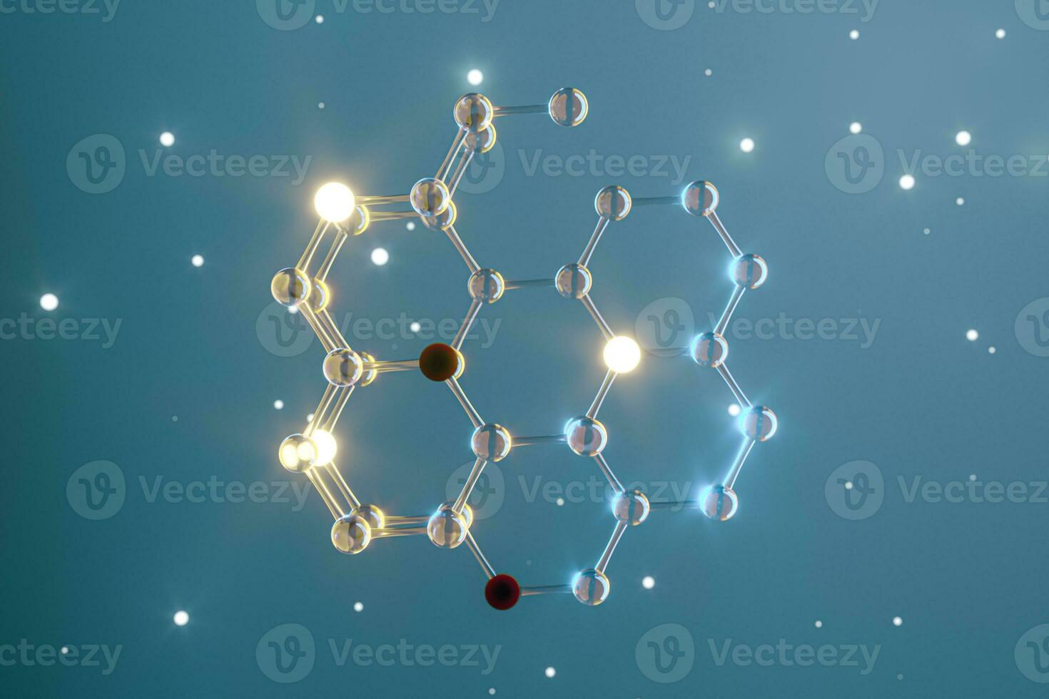 Molecules and biology, biological concept, 3d rendering. photo