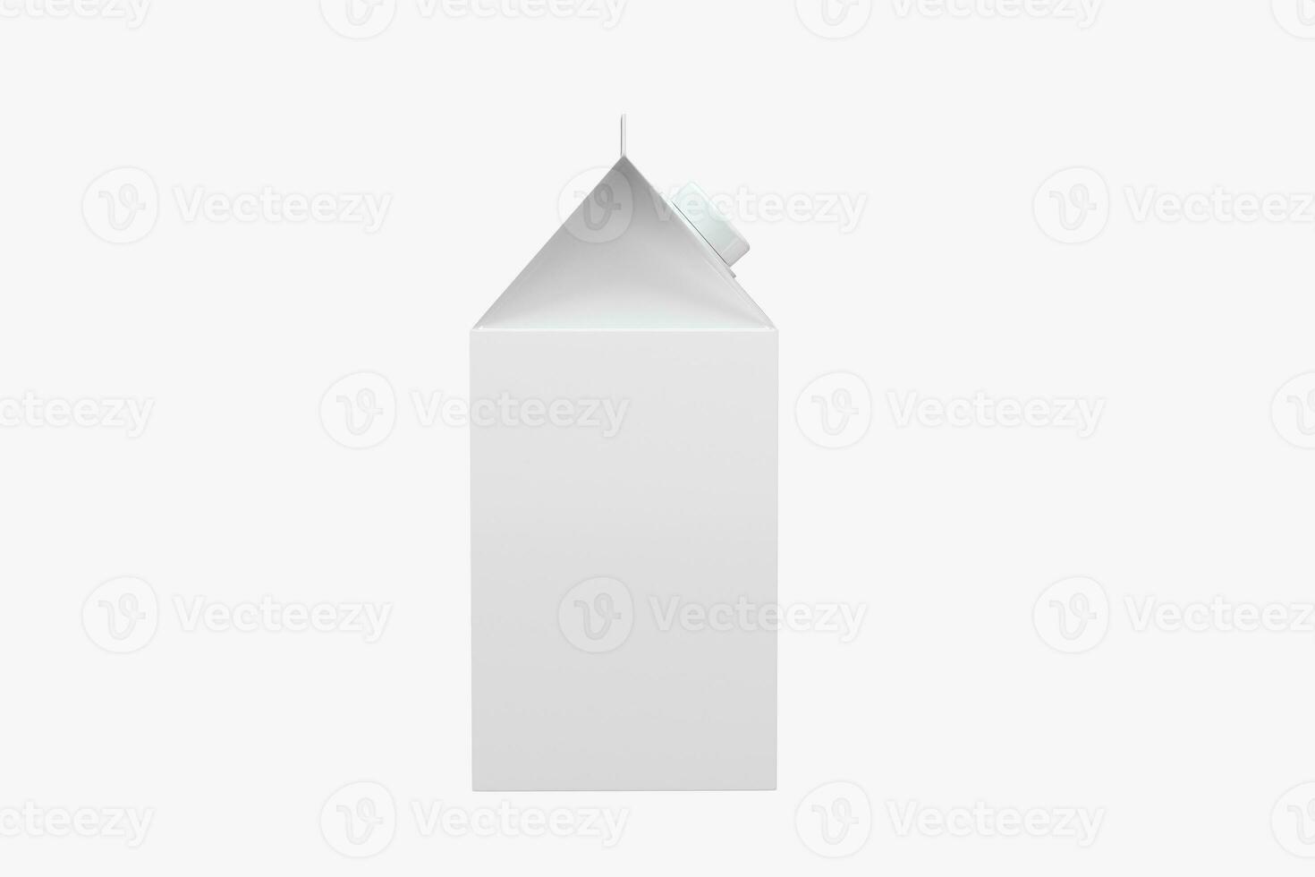Blank milk box with white background, 3d rendering. photo