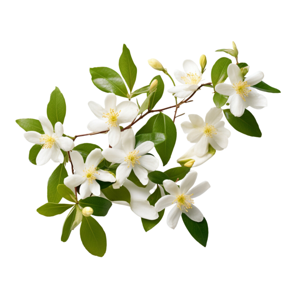 AI generated white flower bouquet white jasmine bouquet png