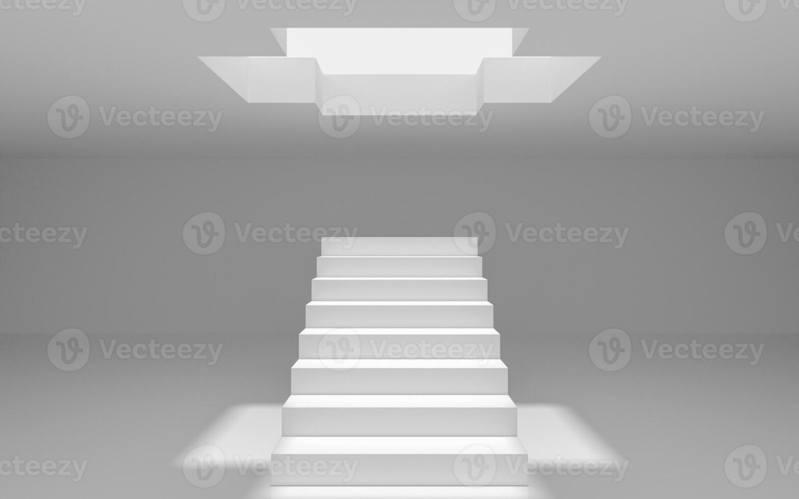 The white empty room, 3d rendering. photo