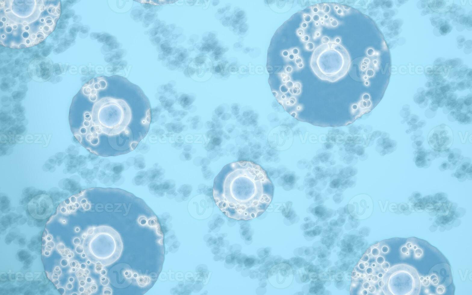 Infected bacteria, germs and fungus, 3d rendering. photo