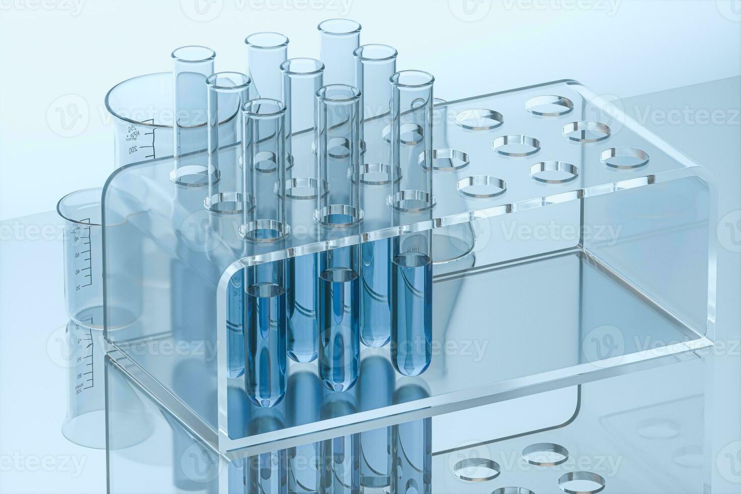 Lab and experimental apparatus,abstract conception,3d rendering. photo