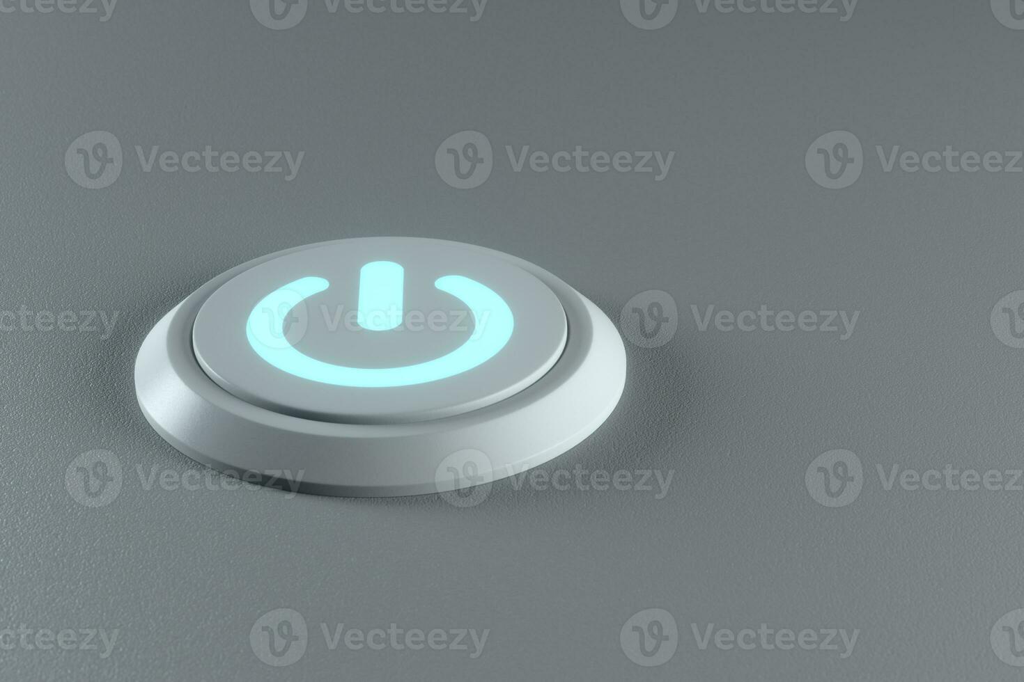 Button and switch with grey background,abstract conception ,3d rendering. photo