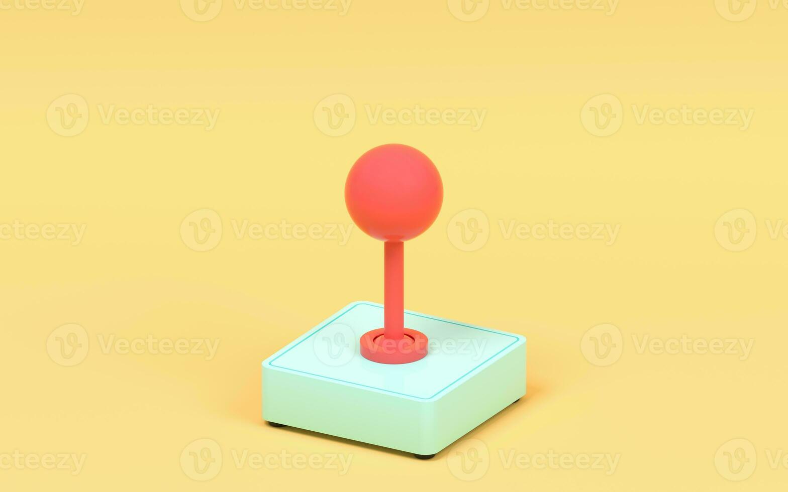Game hand control, joystick eqiupment, 3d rendering. photo