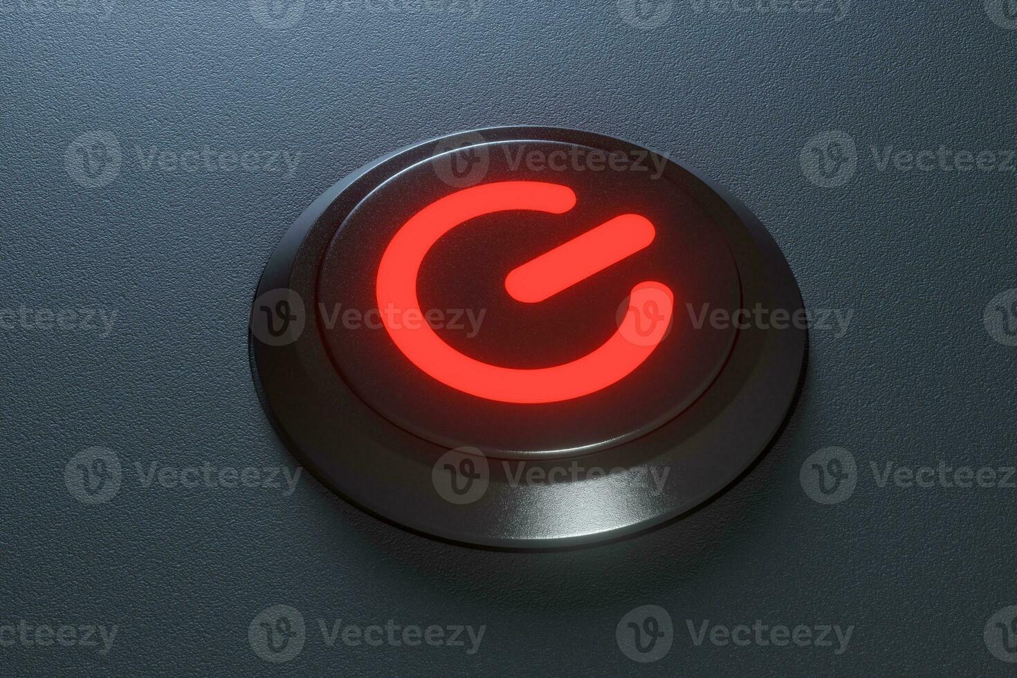 Button and switch with dark background,abstract conception ,3d rendering. photo