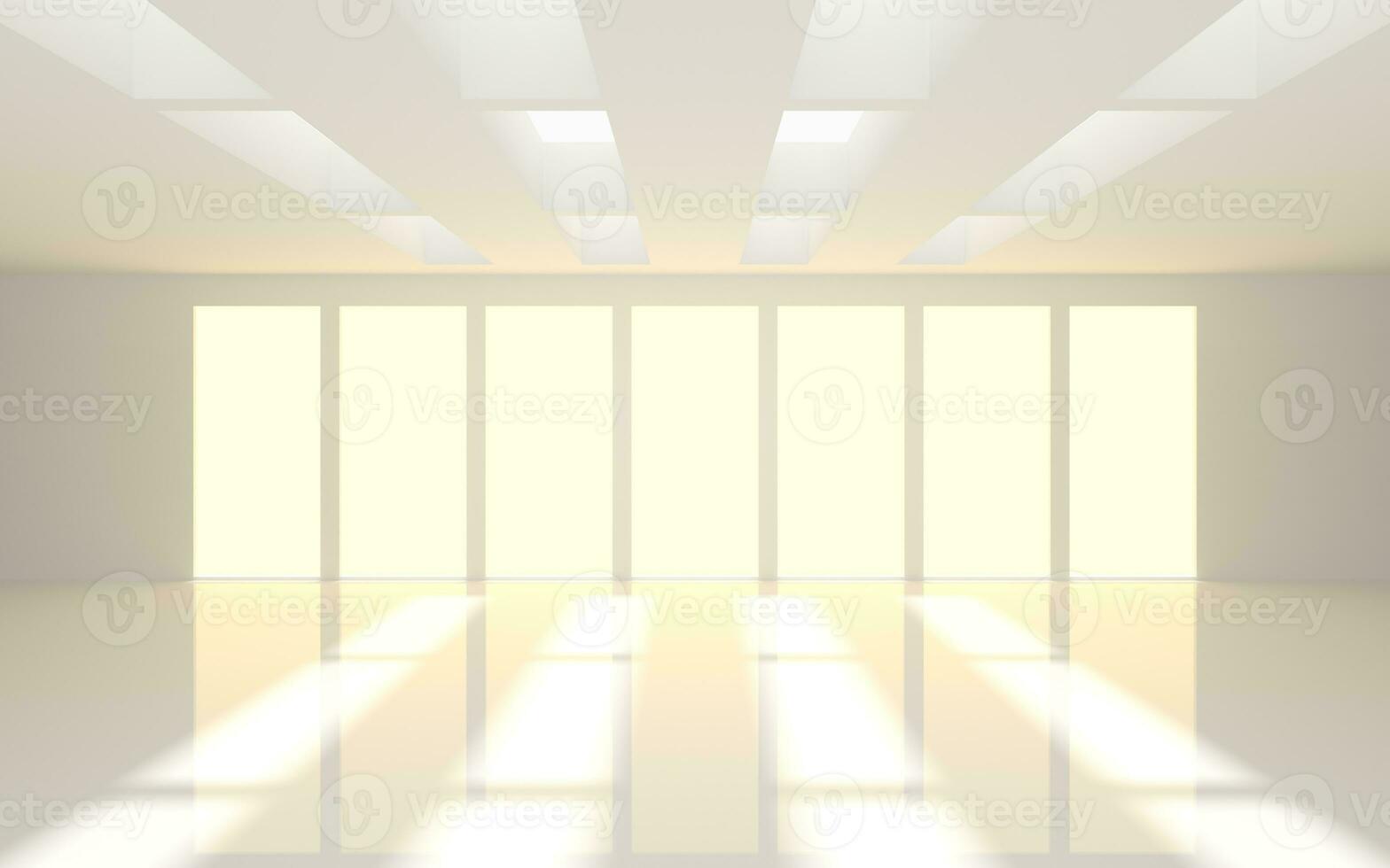 The white empty room, 3d rendering. photo