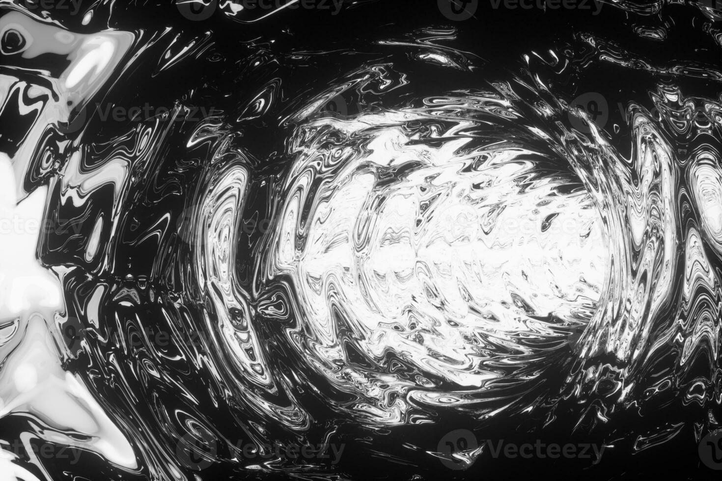Black ink pattern with spiral texture, 3d rendering. photo