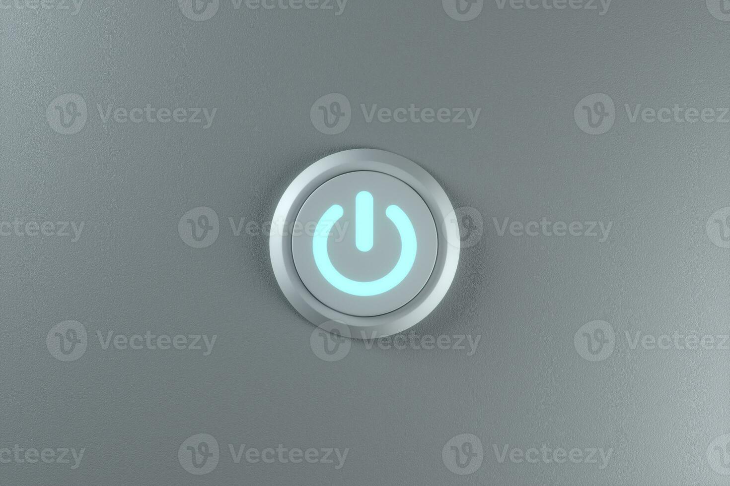 Button and switch with grey background,abstract conception ,3d rendering. photo