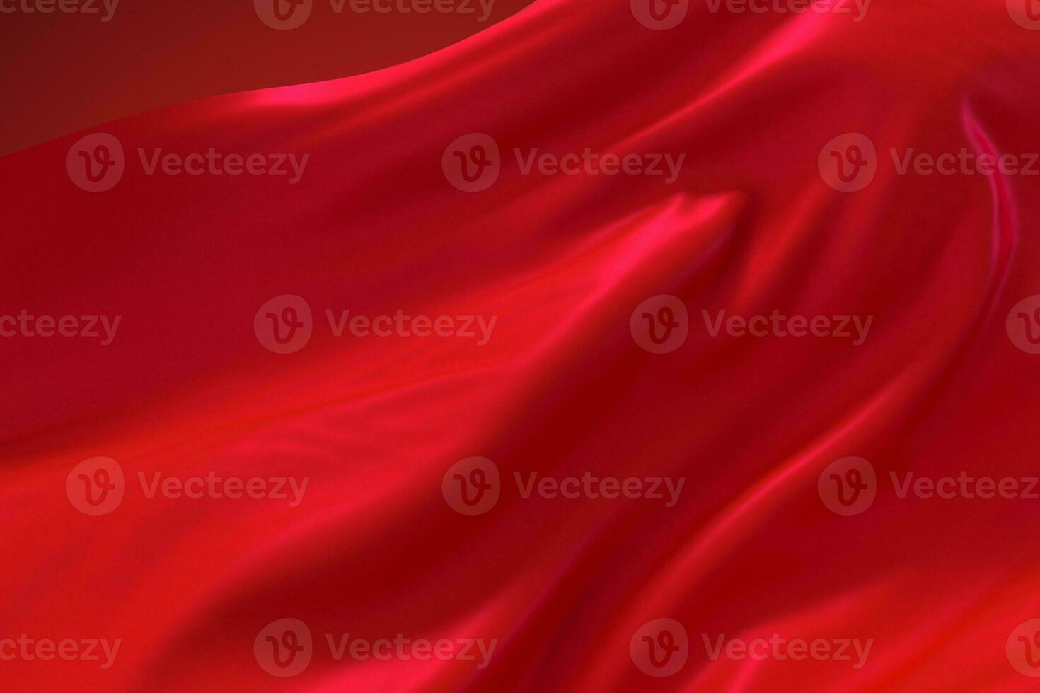 Red cloth, flowing by the wind, 3d rendering. photo