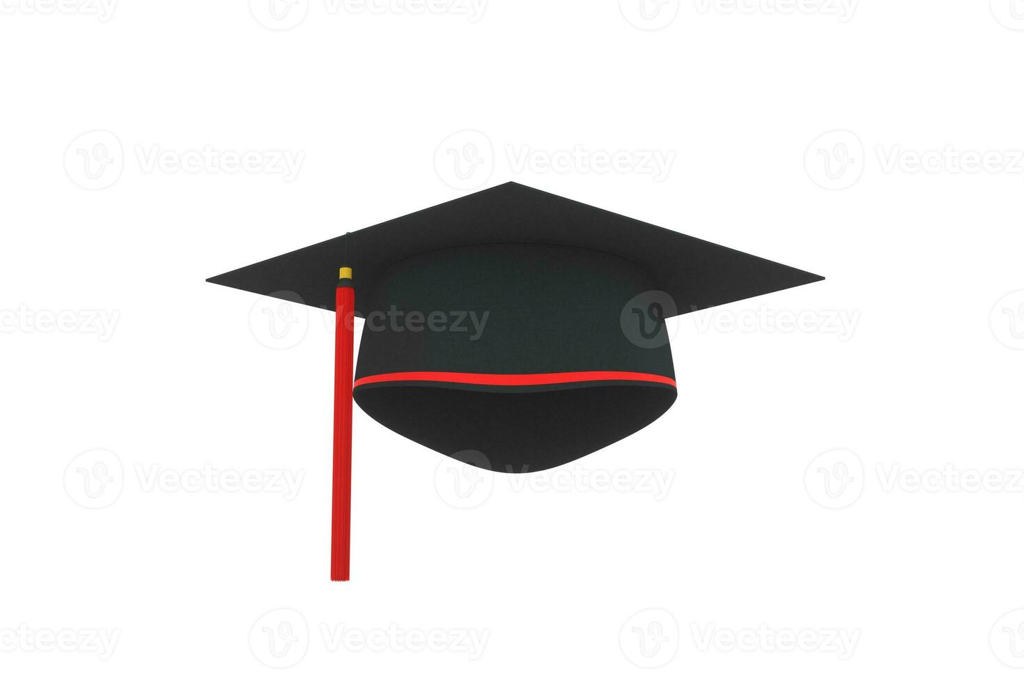 Graduate hat with white background, 3d rendering. photo