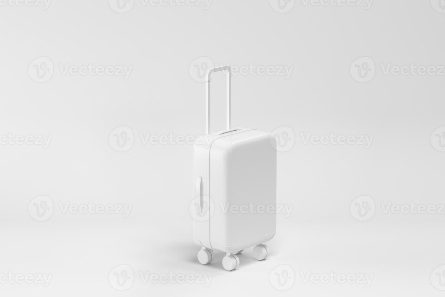 Luggage with white background, 3d rendering. photo
