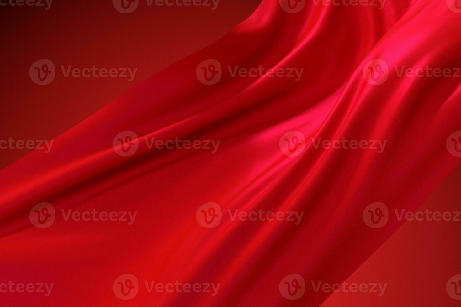 Red cloth, flowing by the wind, 3d rendering. photo