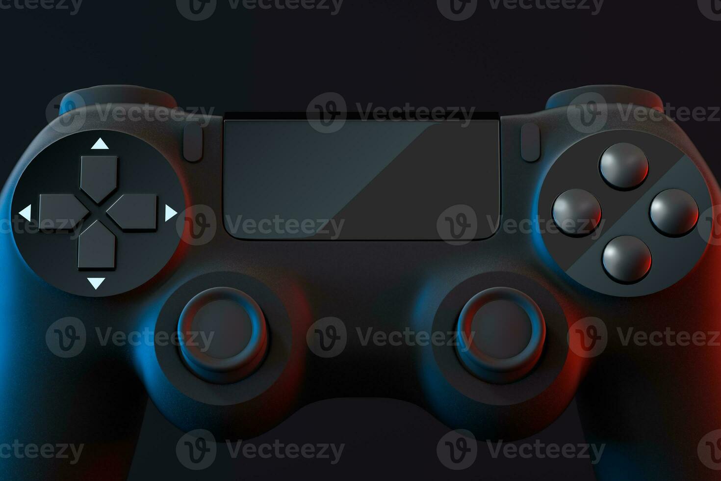 Classic game pad with dark background, 3d rendering. photo