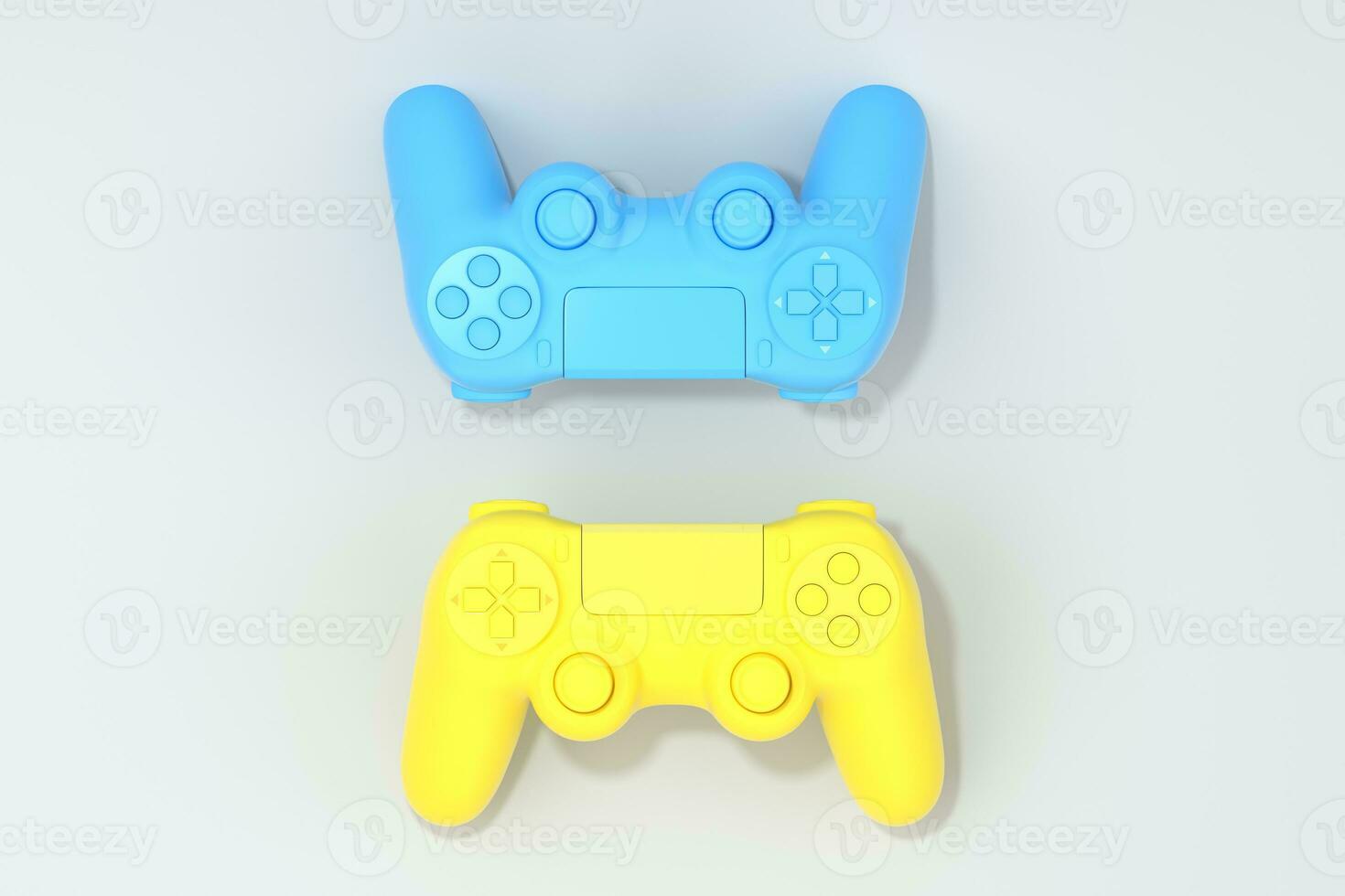 Classic game pad with white background, 3d rendering. photo