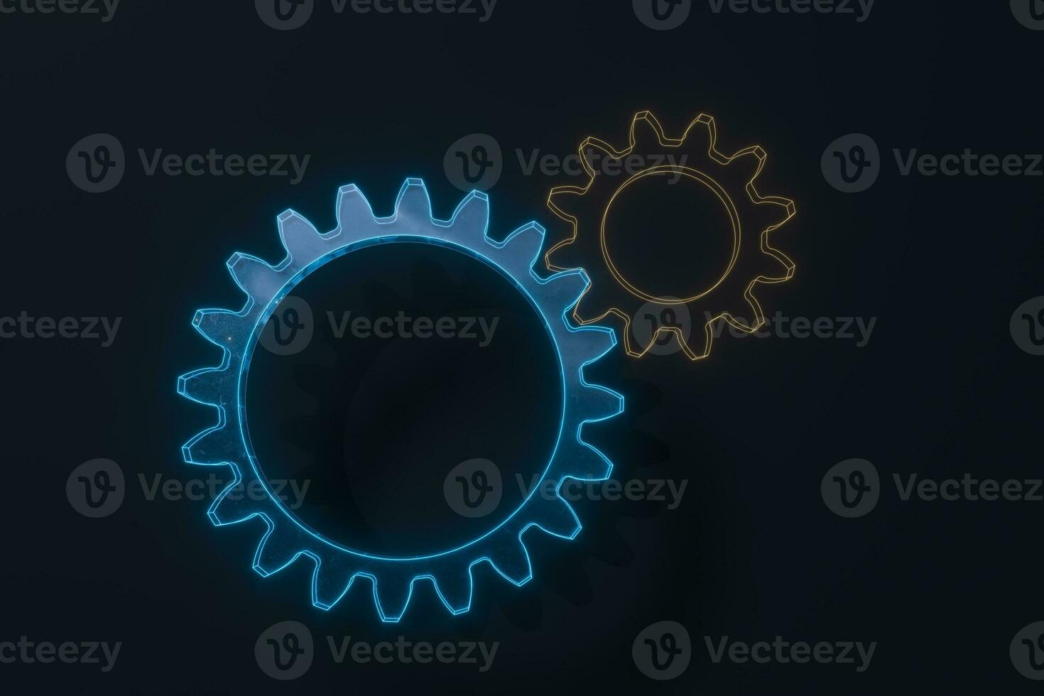 Industrial gear,mechanical structure,3d rendering. photo