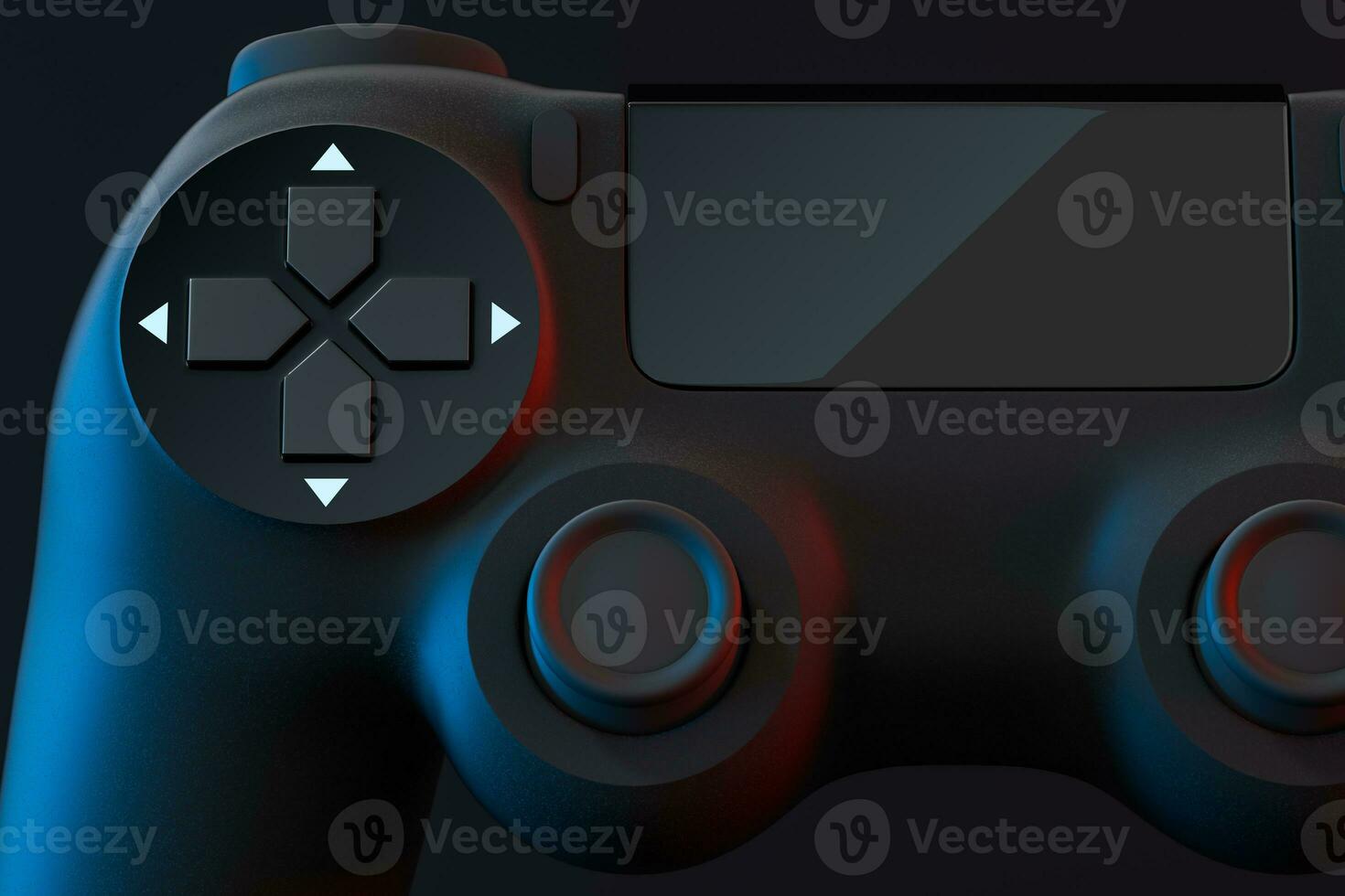 Classic game pad with dark background, 3d rendering. photo