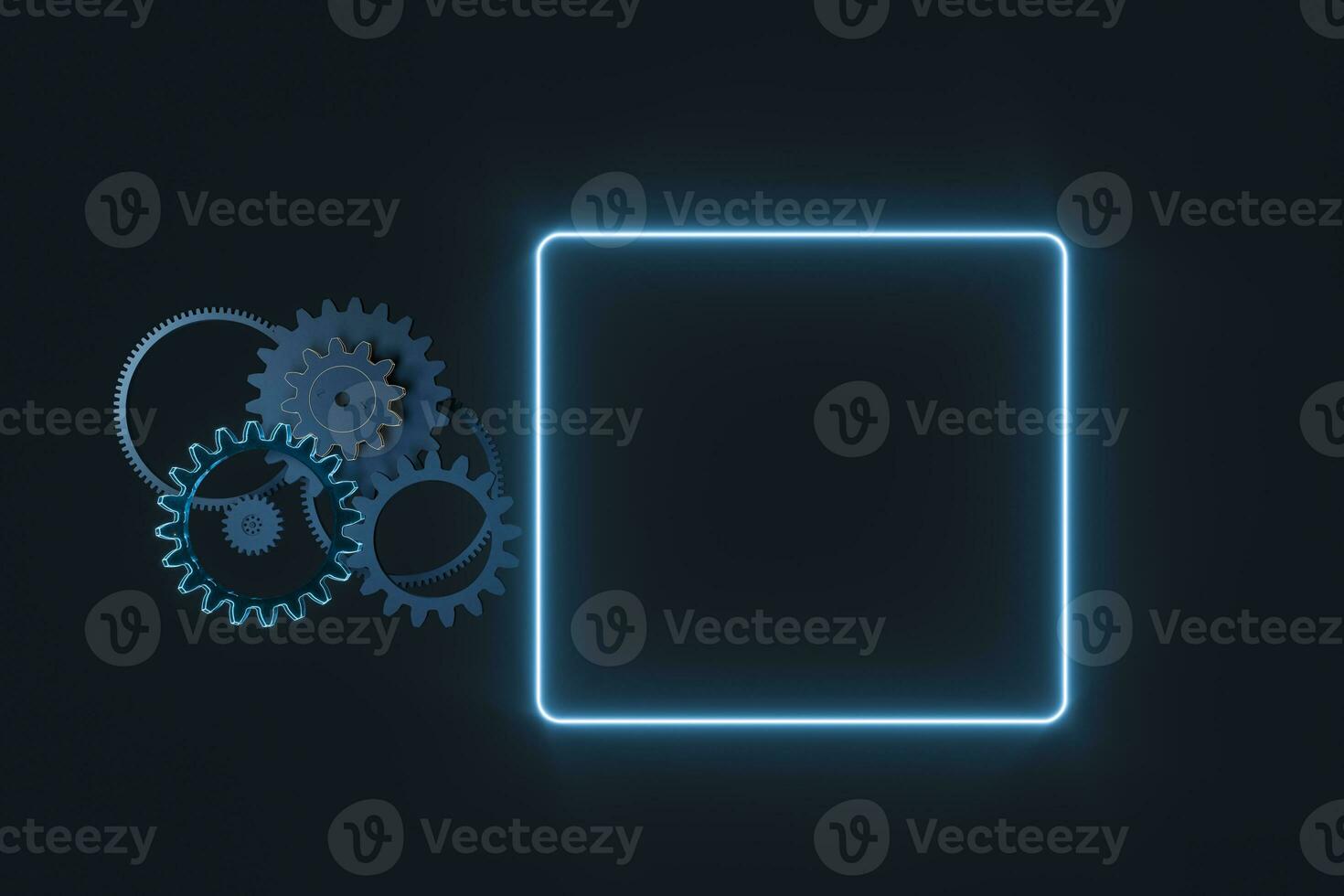 Industrial gear,mechanical structure,3d rendering. photo