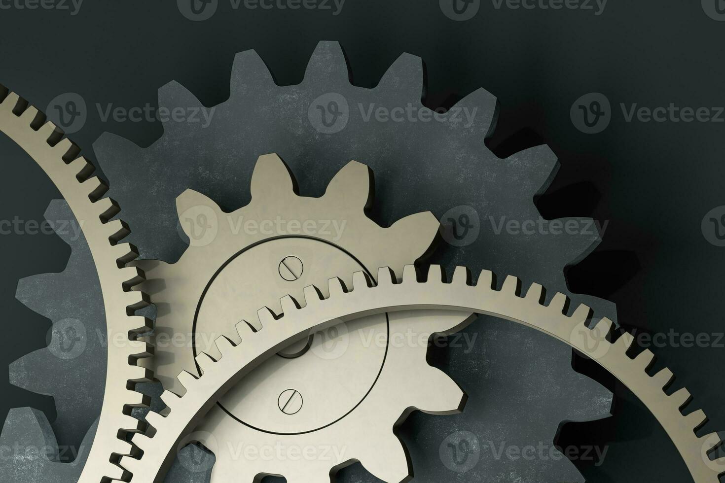 Industrial gear,mechanical structure,3d rendering. photo