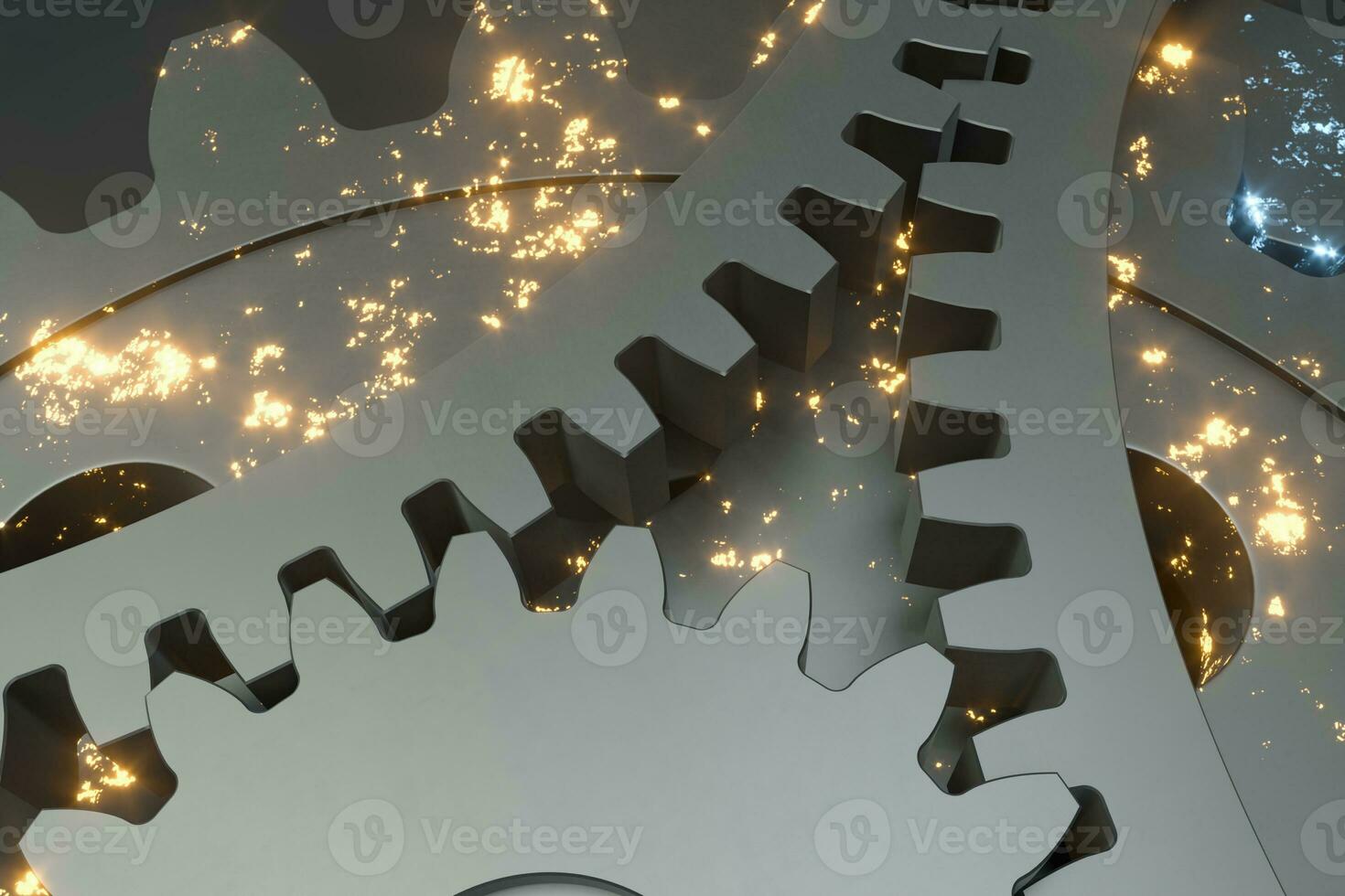 Industrial gear,mechanical structure,3d rendering. photo