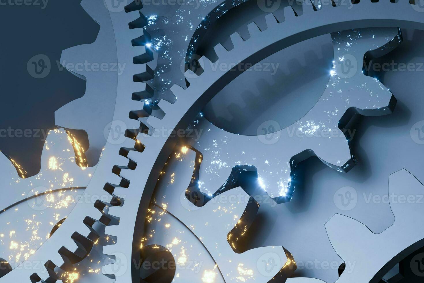 Industrial gear,mechanical structure,3d rendering. photo
