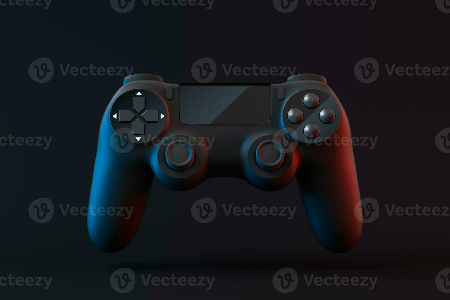 Classic game pad with dark background, 3d rendering. photo