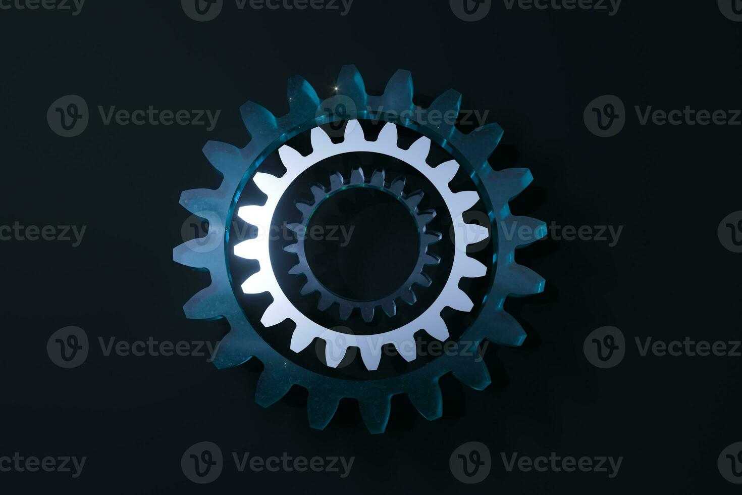 Industrial gear,mechanical structure,3d rendering. photo