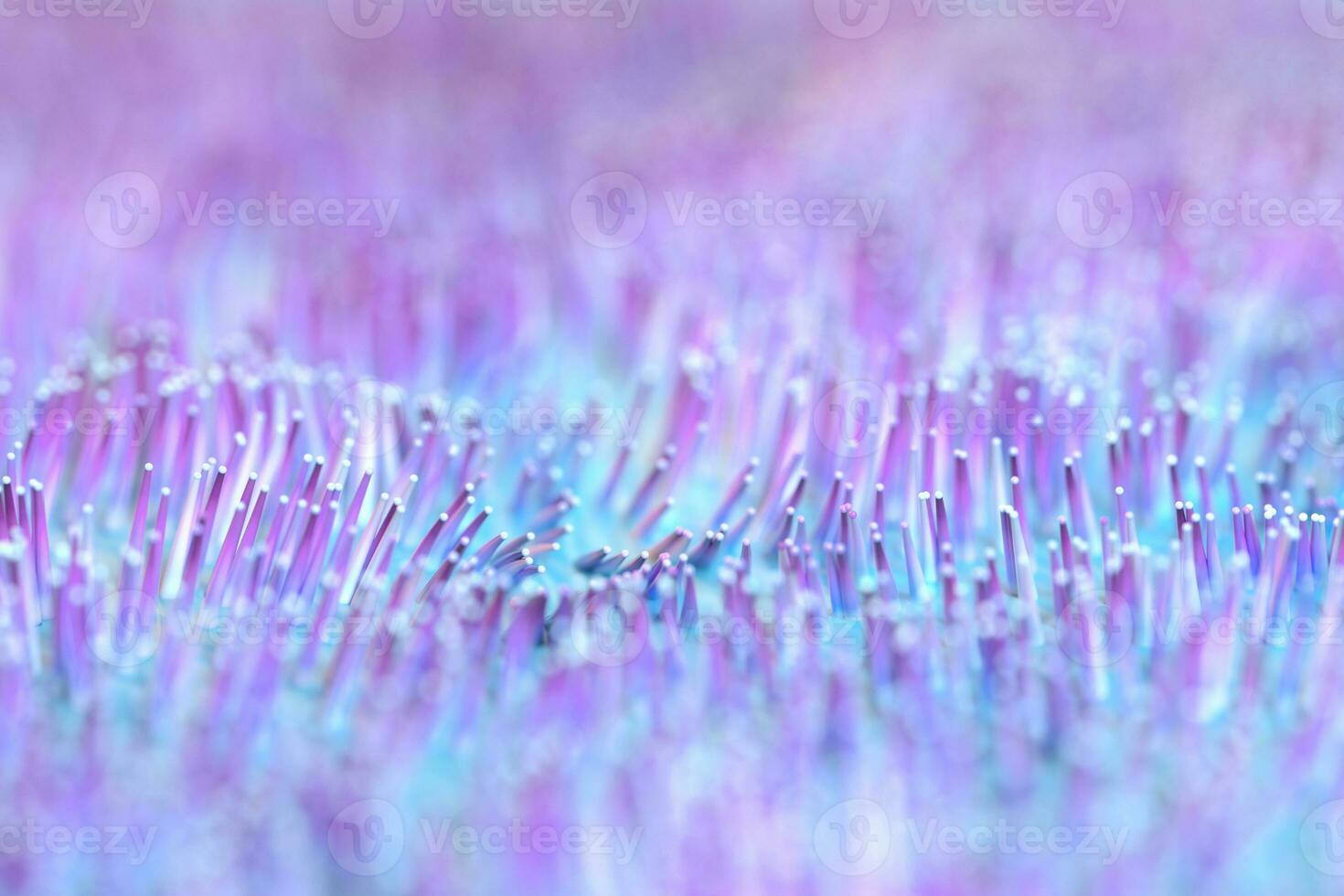 Growing wavy particles, abstract color background, 3d rendering. photo