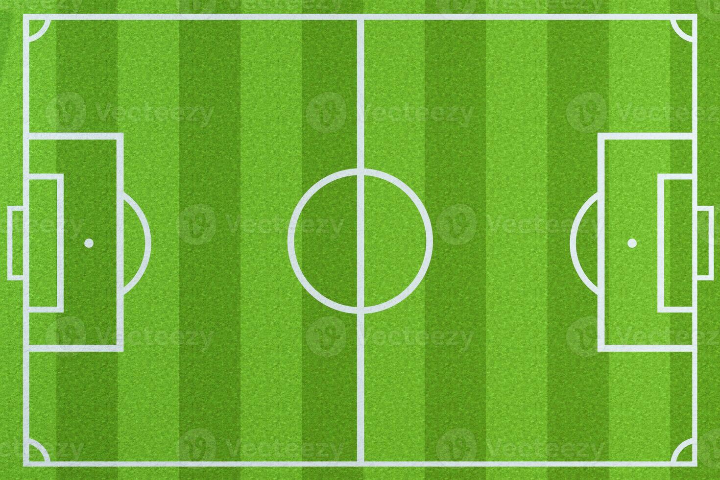 Top view of the empty football field, 3d rendering. photo