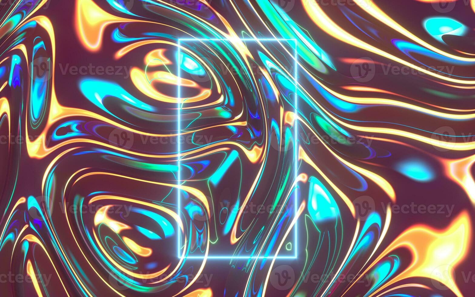 Gradient wave cloth, fluid color background, 3d rendering. photo