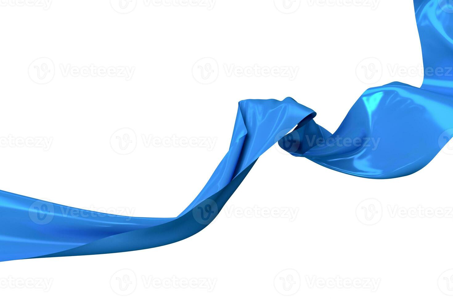 Flowing cloth with white background, 3d rendering. photo