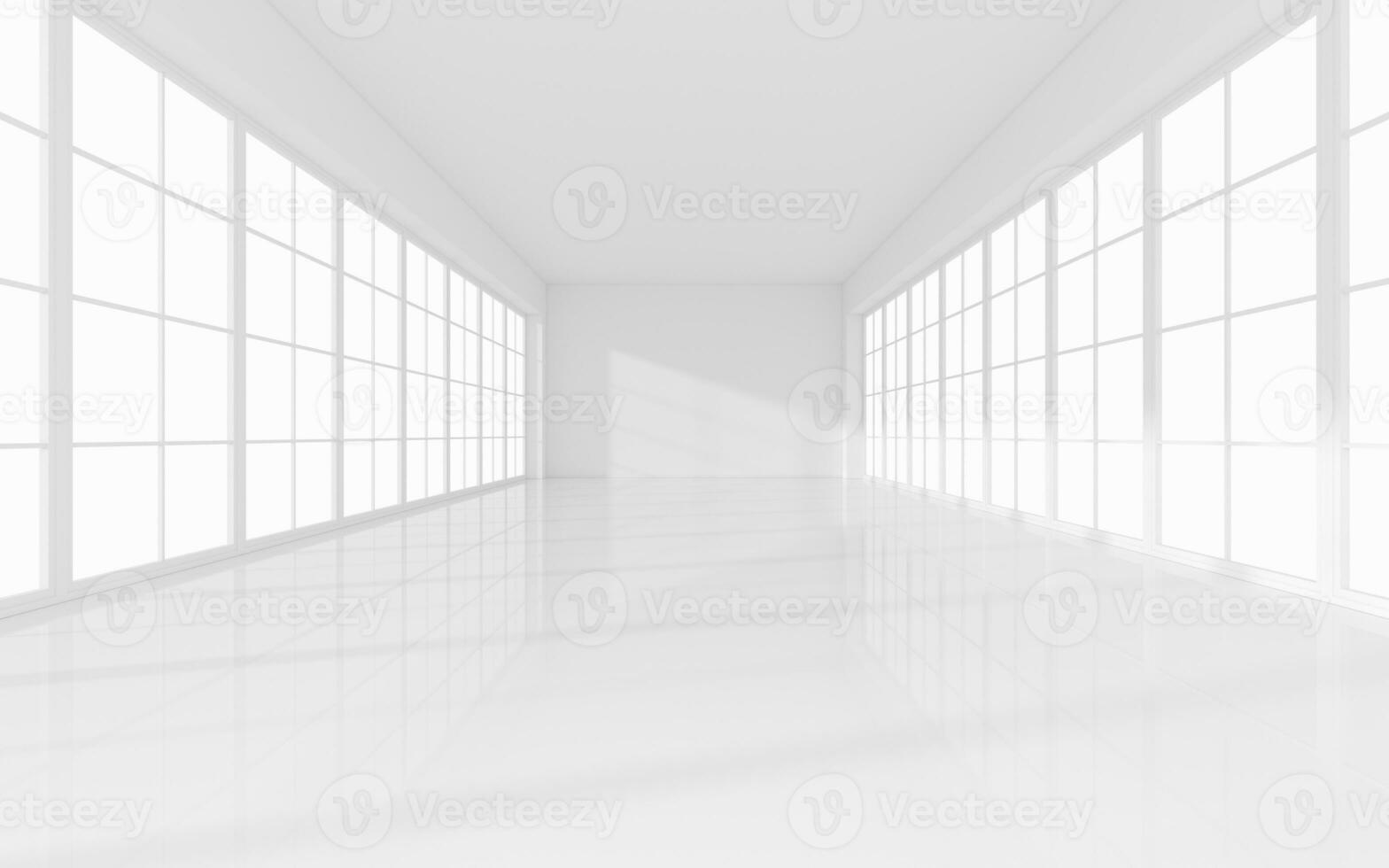 The white empty room, 3d rendering. photo