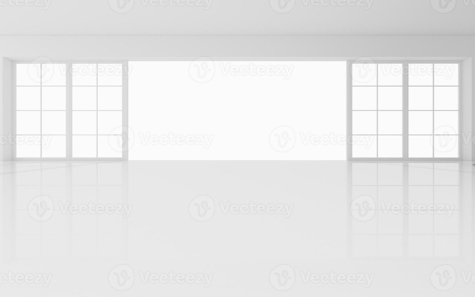 The white empty room, 3d rendering. photo