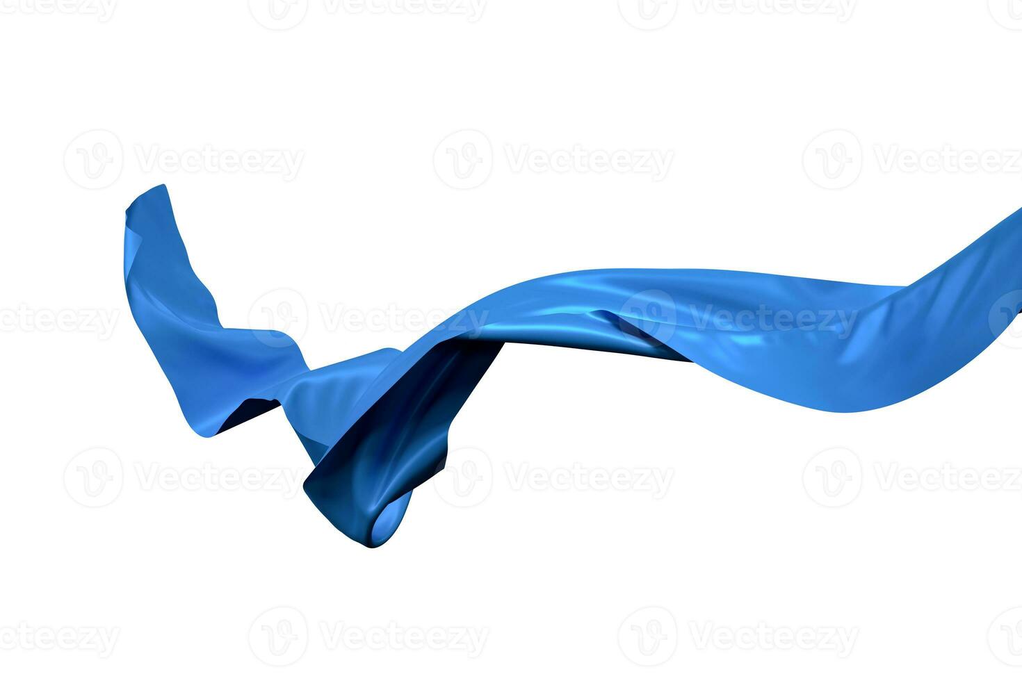 Flowing cloth with white background, 3d rendering. photo