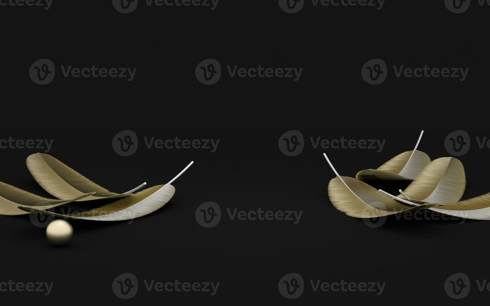 Creative soft feather background, 3d rendering. photo