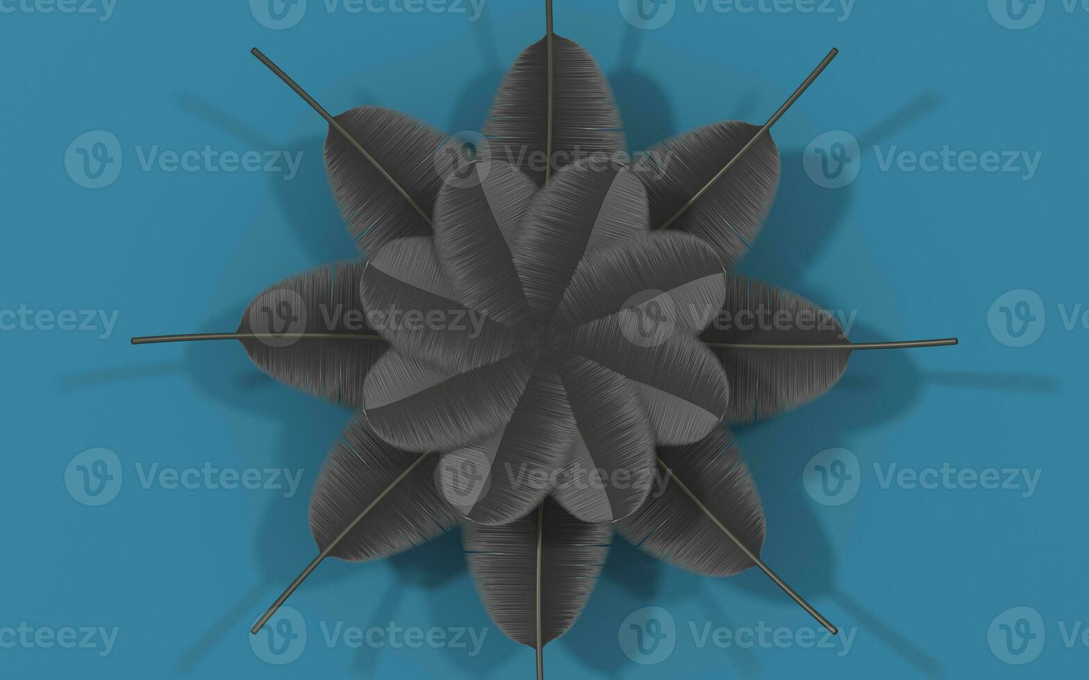 Creative soft feather background, 3d rendering. photo