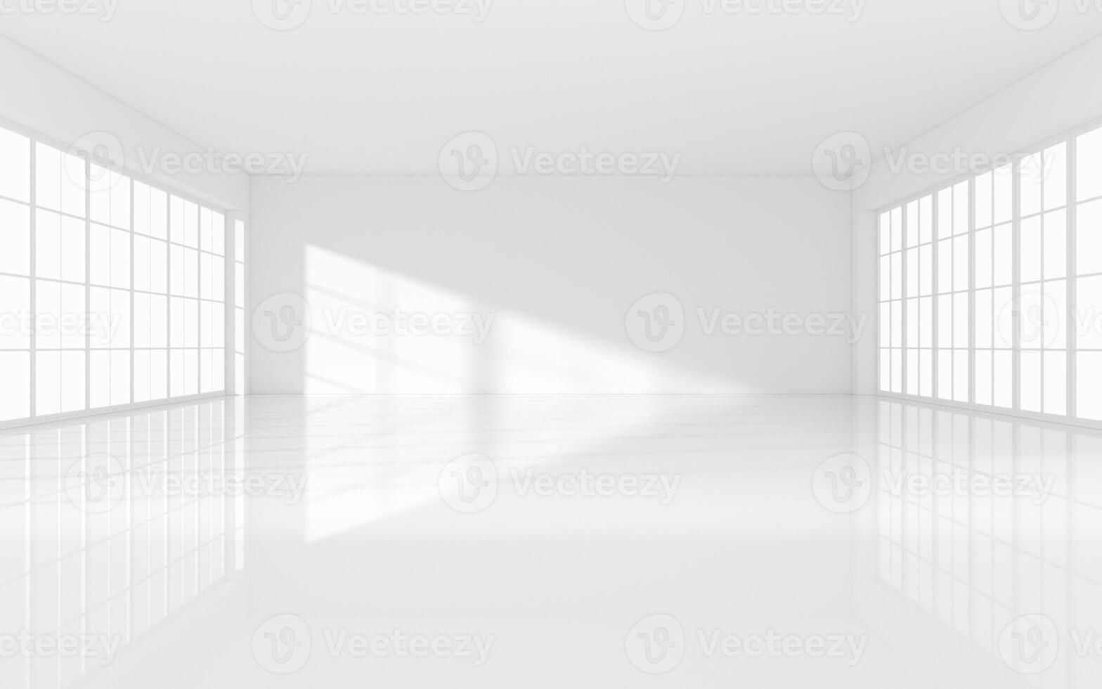 The white empty room, 3d rendering. photo