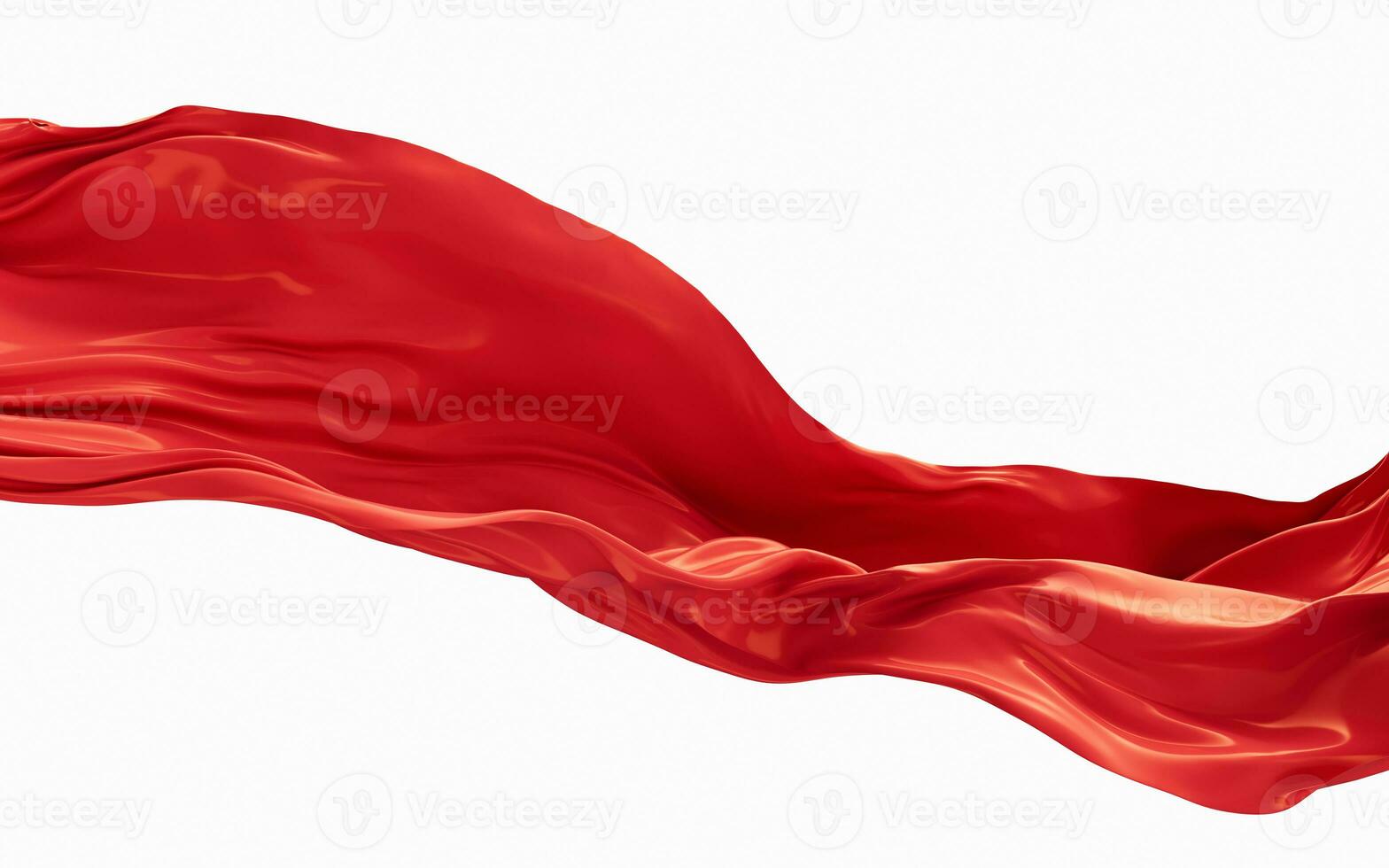 Red flying clothes, 3d rendering. photo