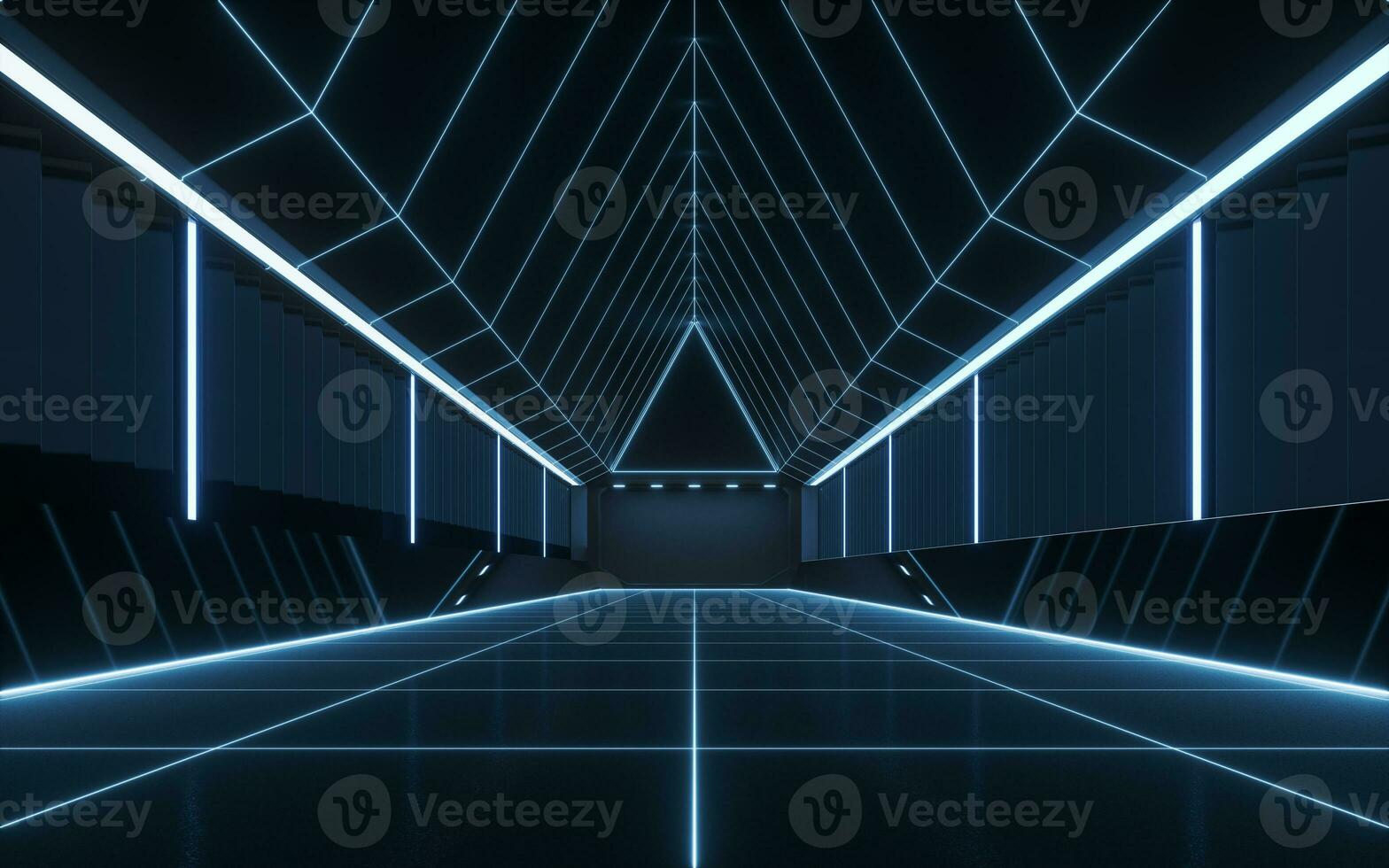 The black empty room, 3d rendering. photo